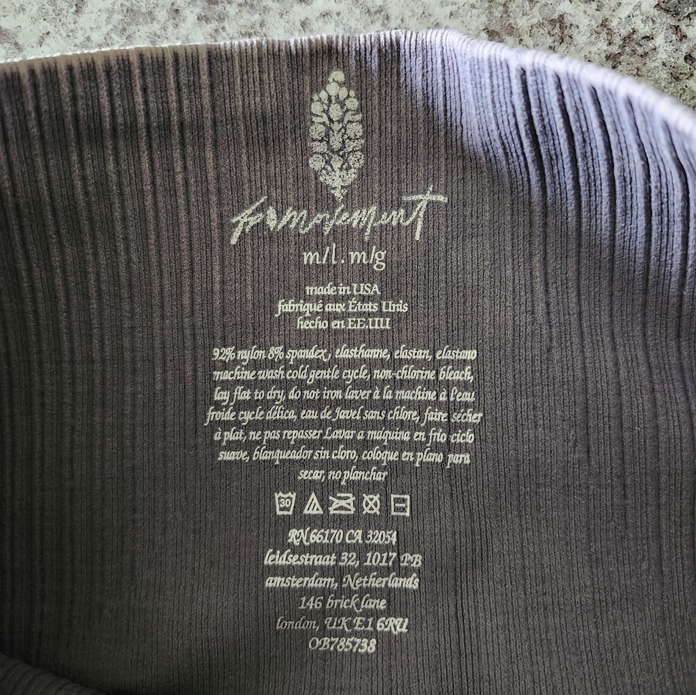 NWOT Free People Good Karma high rise leggings gray - Picture 8 of 10